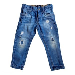 MAYORAL Moda Distressed Adjustable Denim Jeans